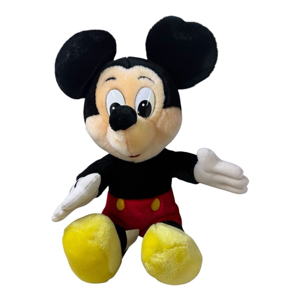 Vintage Disneyland Mickey Mouse Sitting Plush 15 Inches